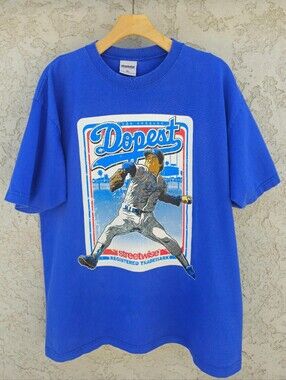 STREETWISE Fernando Valenzuela T-Shirt Los Angeles Dodgers Dopest Graphic Tee XL